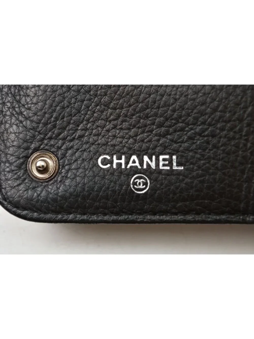 Chanel Wallet Vintage CC Stitch CC Logo Black